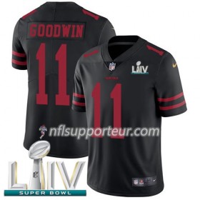 Maillot Homme San Francisco 49ers Marquise Goodwin 11 Nike Noir 2020 Super Bowl LIV